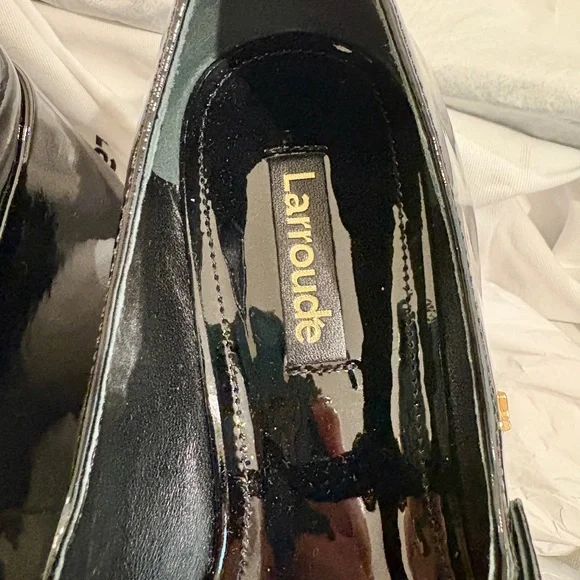 Super Cute Larroudé Black Platform Mary Jane Shoes size 7 - NEW - Picture 5 of 10